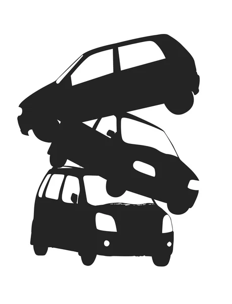 Formes de voitures accidentelles — Image vectorielle