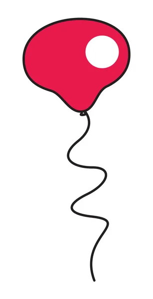 Globo rojo diseño vectorial — Vector de stock