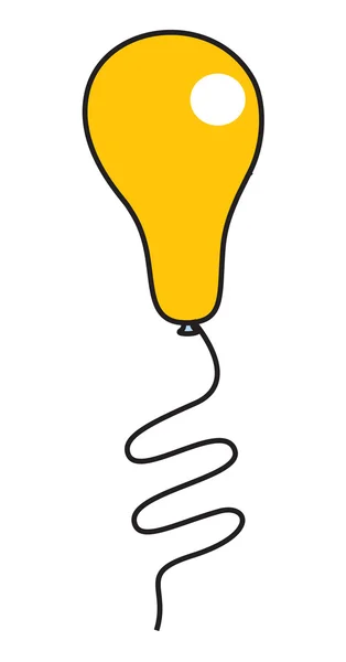 Gele ballon vorm — Stockvector