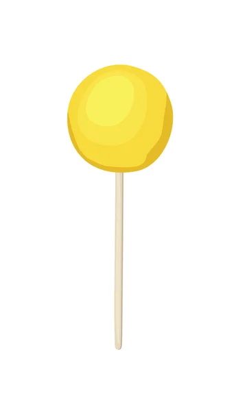 Yellow Lollipop — Stock Vector