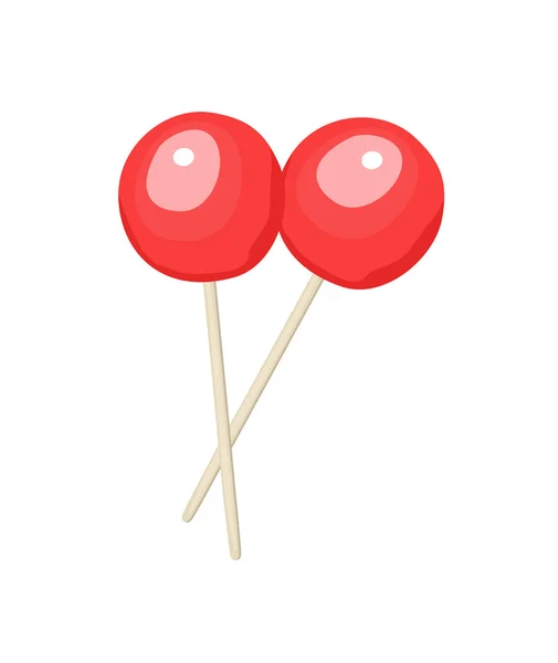 Lollipop vermelho doces — Vetor de Stock