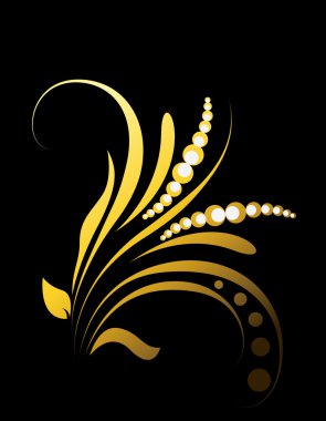 Dekoratif altın Flora