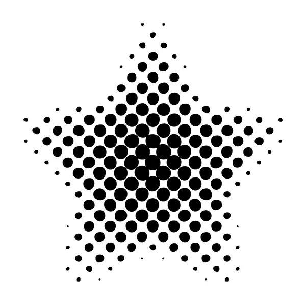 Grunge yarı ton yıldız tasarım — Stok Vektör
