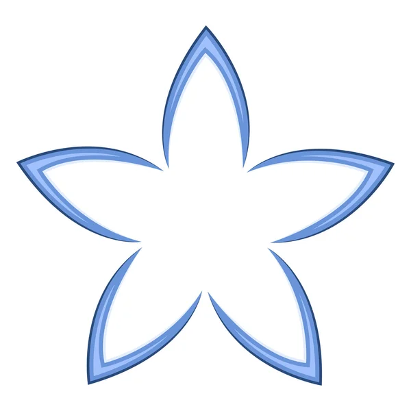 Desenho de estrela floral — Vetor de Stock