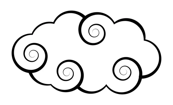 Spiral Cloud Vector — Stock Vector