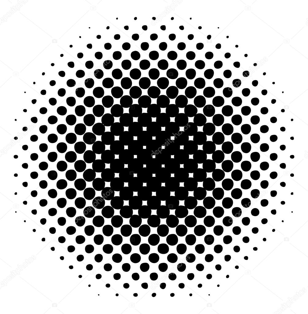 Abstract Retro Halftone Circle Banner