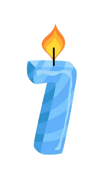Kerze mit sieben Zahlen — Stockvektor