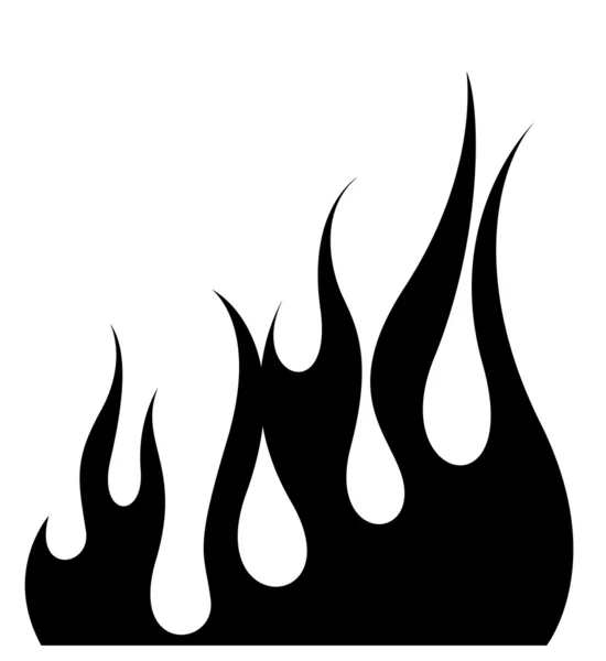 Fire Flame Elements Design Silhouette — Stock Vector