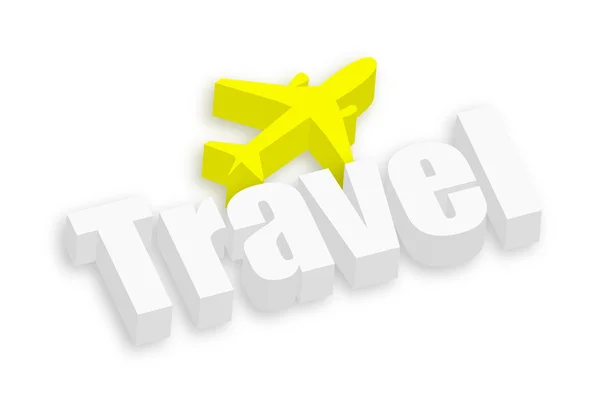 Avión de viaje — Vector de stock