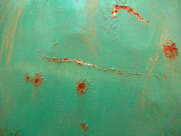 Grunge Verde Rusty Metal Textura — Fotografia de Stock