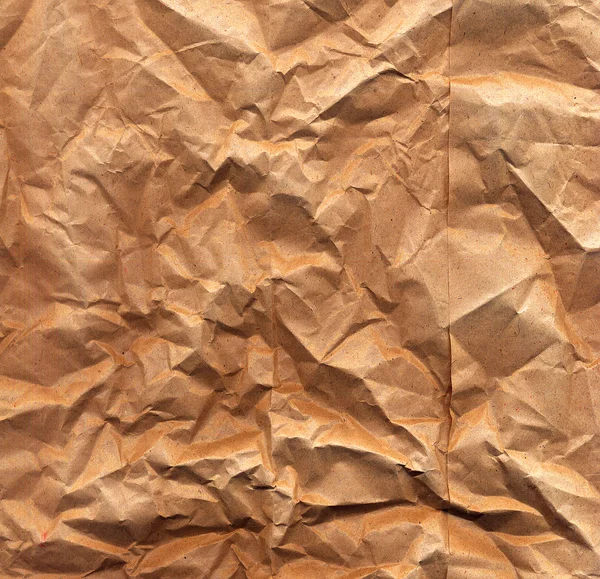 Crushed Brown Paper Texture — Stock Photo, Image