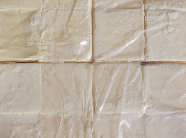 Buruşuk polietilenler yüzey dokusu