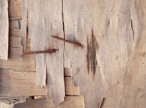 Texture de la planche de bois endommagée — Photo