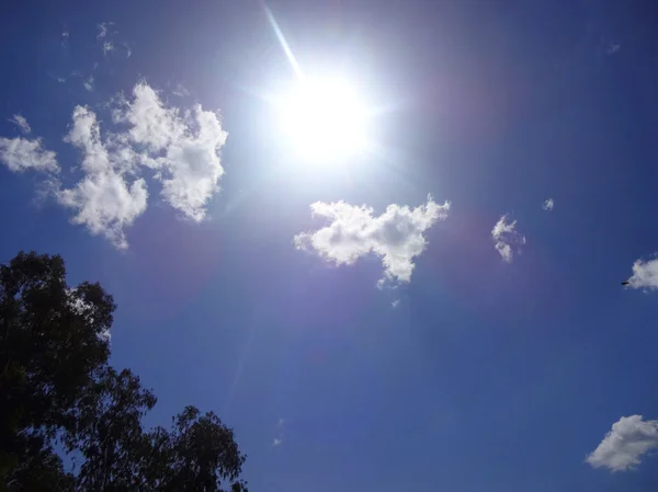 Sol brilhante no céu — Fotografia de Stock