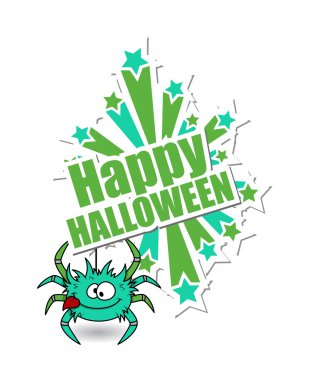 Komik örümcek Cadılar Bayramı arka plan