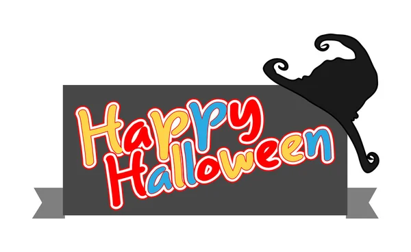 Feliz diseño de banner de Halloween — Vector de stock