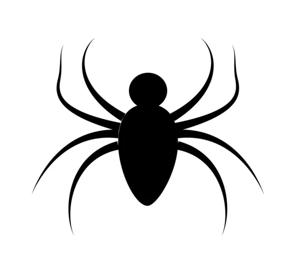 Örümcek siluet — Stok Vektör