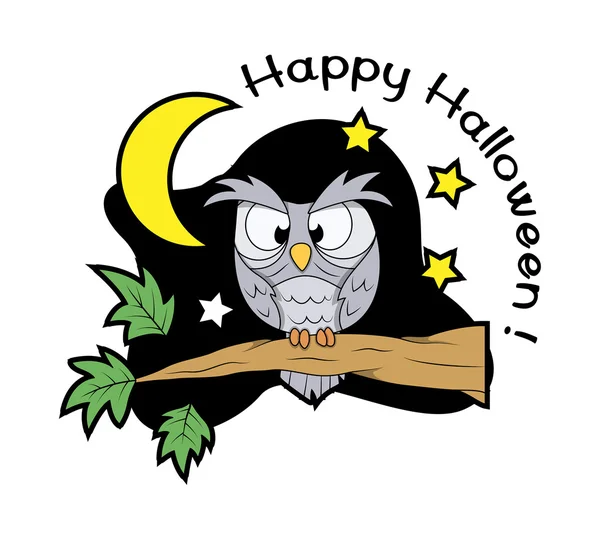 Halloween Owl Bird — Stock Vector