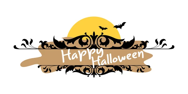 Happy Halloween Greeting Banner — Stock Vector