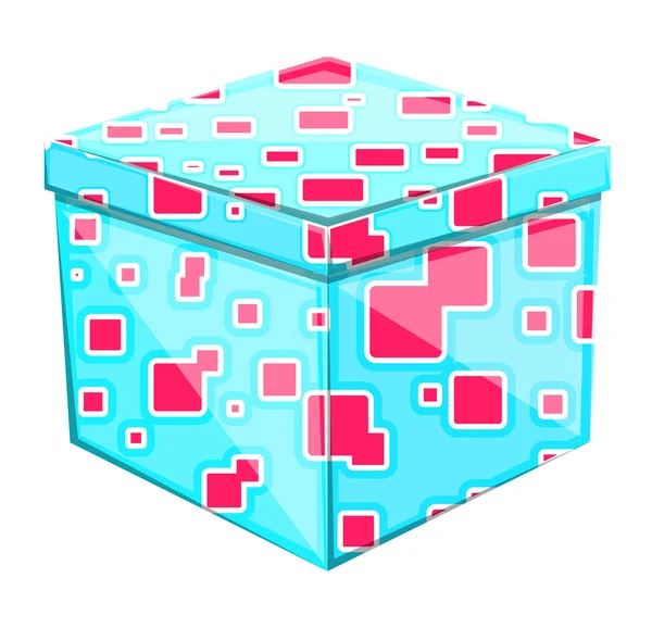 Squares Pattern Box Design — Stock Vector