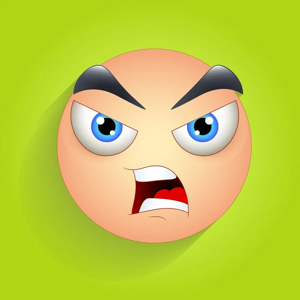 Angry Smiley — Stock Vector