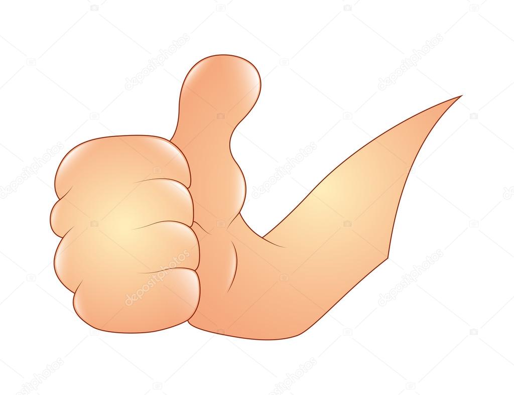 Thumbs Up Vector Hand Gesture