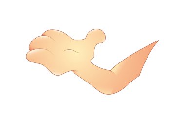 Gösteren çizgi film el