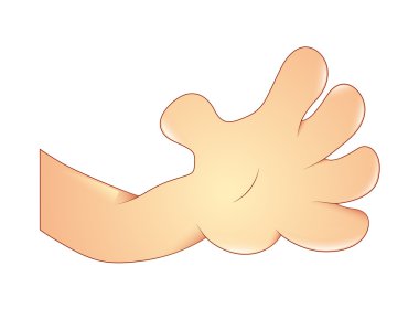 karikatür el vektör