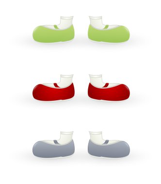 Kadın karikatür vektörel çizimler Ayakkabı