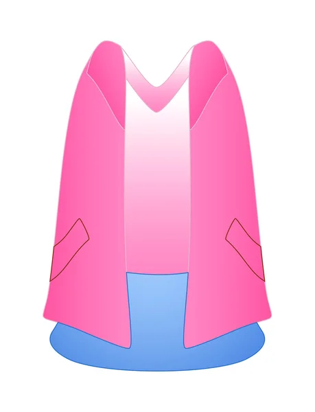 Vector de traje de dibujos animados femenino — Vector de stock