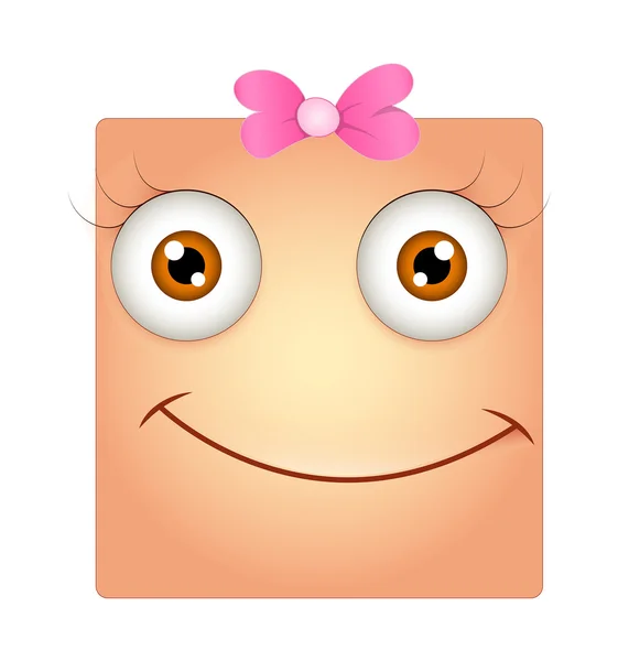 Happy Female Smiley — Stock Vector