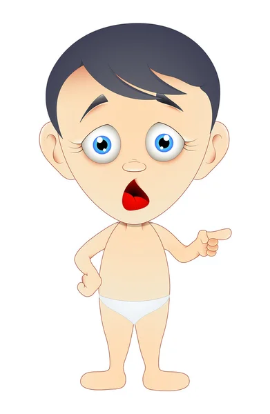 Niedlich traurig Cartoon Baby — Stockvektor