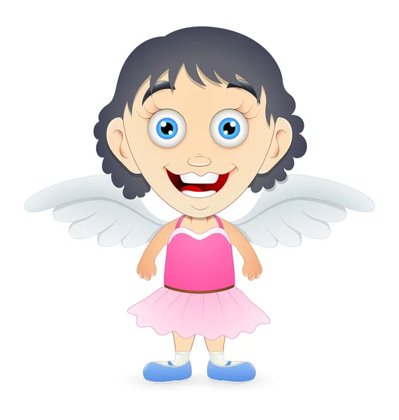 Cute Cartoon Angel Girl — Stock Vector