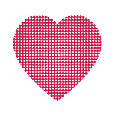 Kalp kalp tasarımı desenli