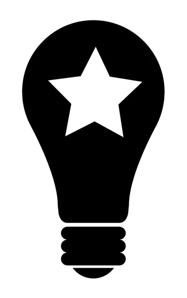 Vecteur d'ampoule étoile — Image vectorielle