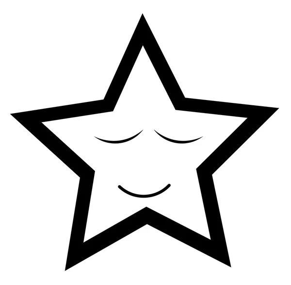 Spící hvězda smajlík — Stockový vektor