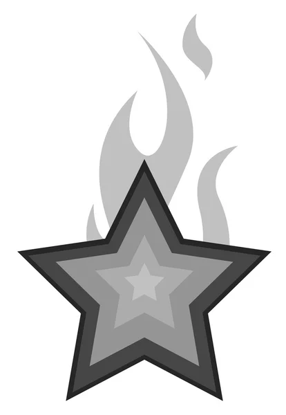Retro Star Flame Vector — Stock Vector