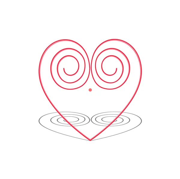 Coeur spirale — Image vectorielle