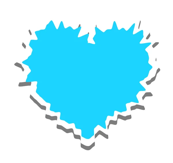 Sticker Coeur rugueux — Image vectorielle