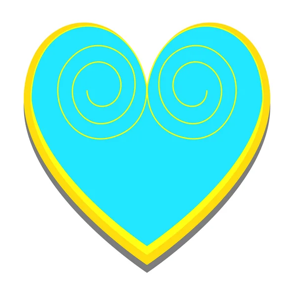 Conception de coeur en spirale — Image vectorielle