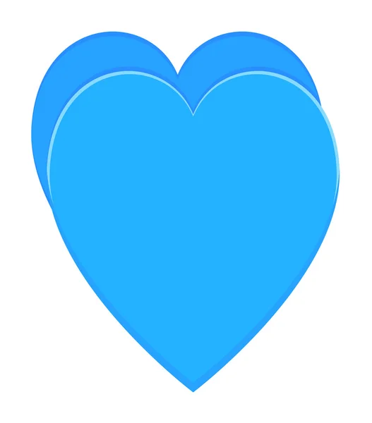 Diseño de forma de corazón azul — Vector de stock