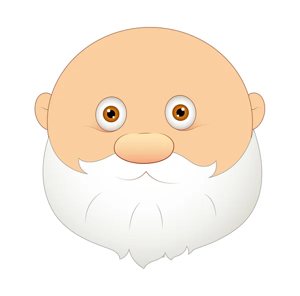 Cara vieja divertida de Santa — Vector de stock