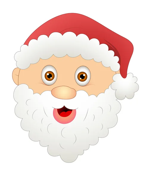 Smiling Cute Santa Face — Stock Vector