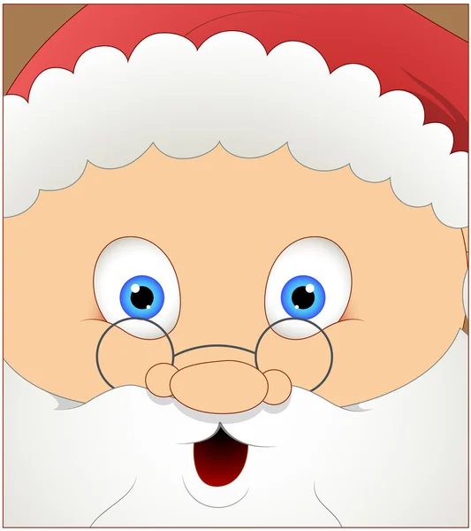 Lachende süße Weihnachtsmann Gesichtsausdruck — Stockvektor