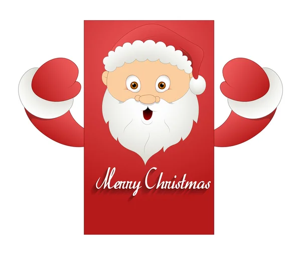 Έκπληξη ενόψει Santa στο Banner Χριστούγεννα — Διανυσματικό Αρχείο
