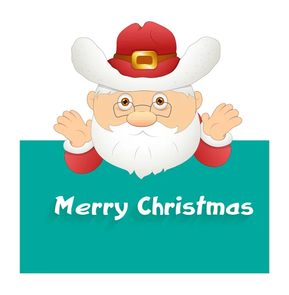 Dibujos animados de Santa Claus con plantilla de Navidad — Archivo Imágenes Vectoriales