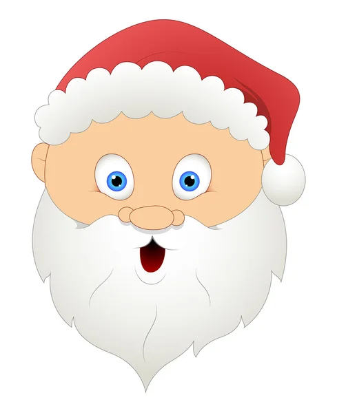 Scared Santa Face — Stock Vector