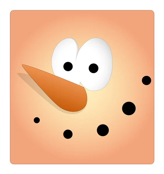 Verrast Snowman Funny Face expressie — Stockvector