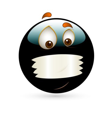 Scared Silent Smiley clipart