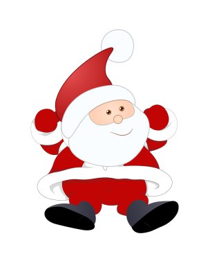 Çizgi film çocuk Santa atlama